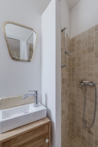 La douche après rénovation - appartement de 120m2 Paris 10è